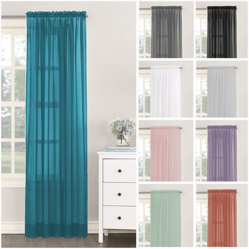 Plain voile net curtain sheer - plain,