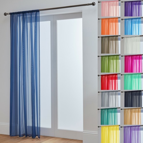 Voile curtain panel - curtain, lucy