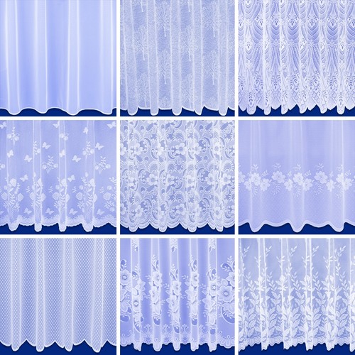 Net window curtains white - net,