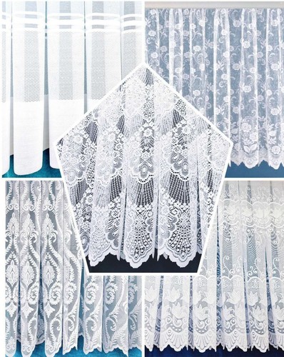 White lace cheap net - white, curtains