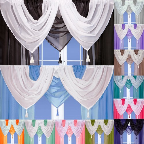 Voile swags tassled all - tassled,