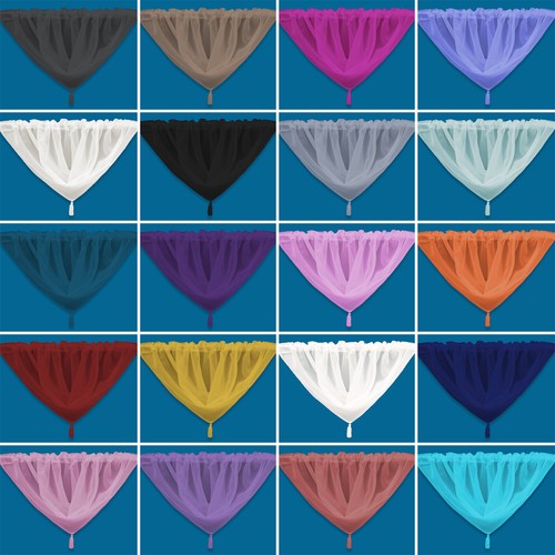 Plain tasseled voile - swags, all