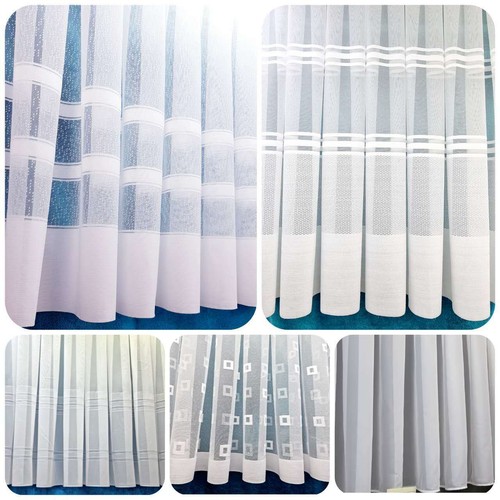 White net curtain - white,