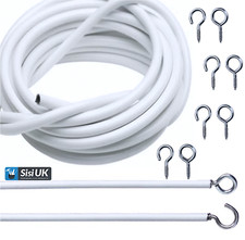 NET CURTAIN WIRE WHITE WINDOW