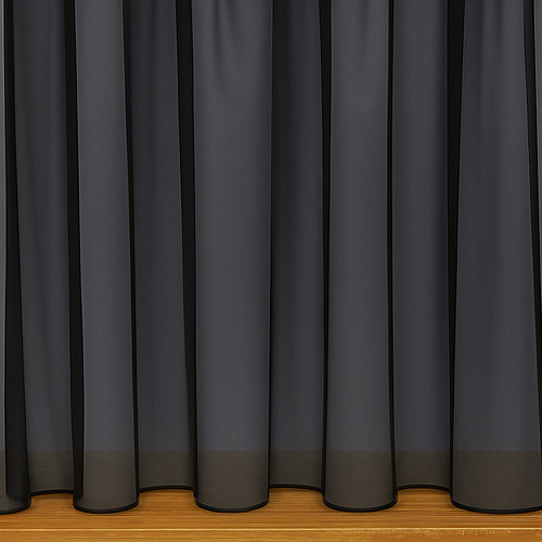 Net curtains plain black - curtains,